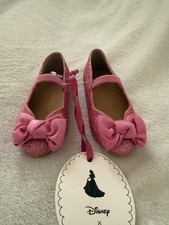NWT - Janie And Jack x Disney Princess Aurora Pink Glitter Ballet Flats