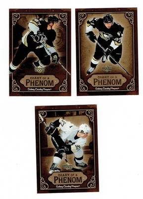 Sidney Crosby 2005-06 Upper Deck Diary of a Phenom #DP24, DP25, DP26 3 Card Lot