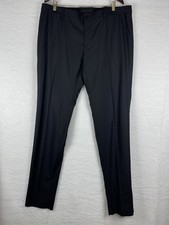 DOLCE & GABBANA MEN'S BLACK  TROUSERS - SIZE 42 (IT 52) Unhemmed Business ￼