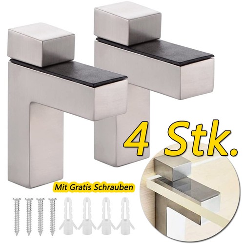 4x Regalhalter Regalträger Glashalter Halterung Bodenträger Regal 3-35mm 50kg