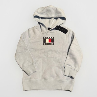 NWT Tommy Hilfiger Kids Pullover Hoodie Blue Size 4T Red White Blue Large Print