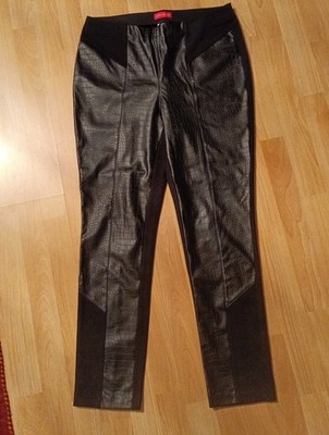 Judith Williams Hose  Lederlook Viskose Elasthan schwarz neu 40 42 L lang