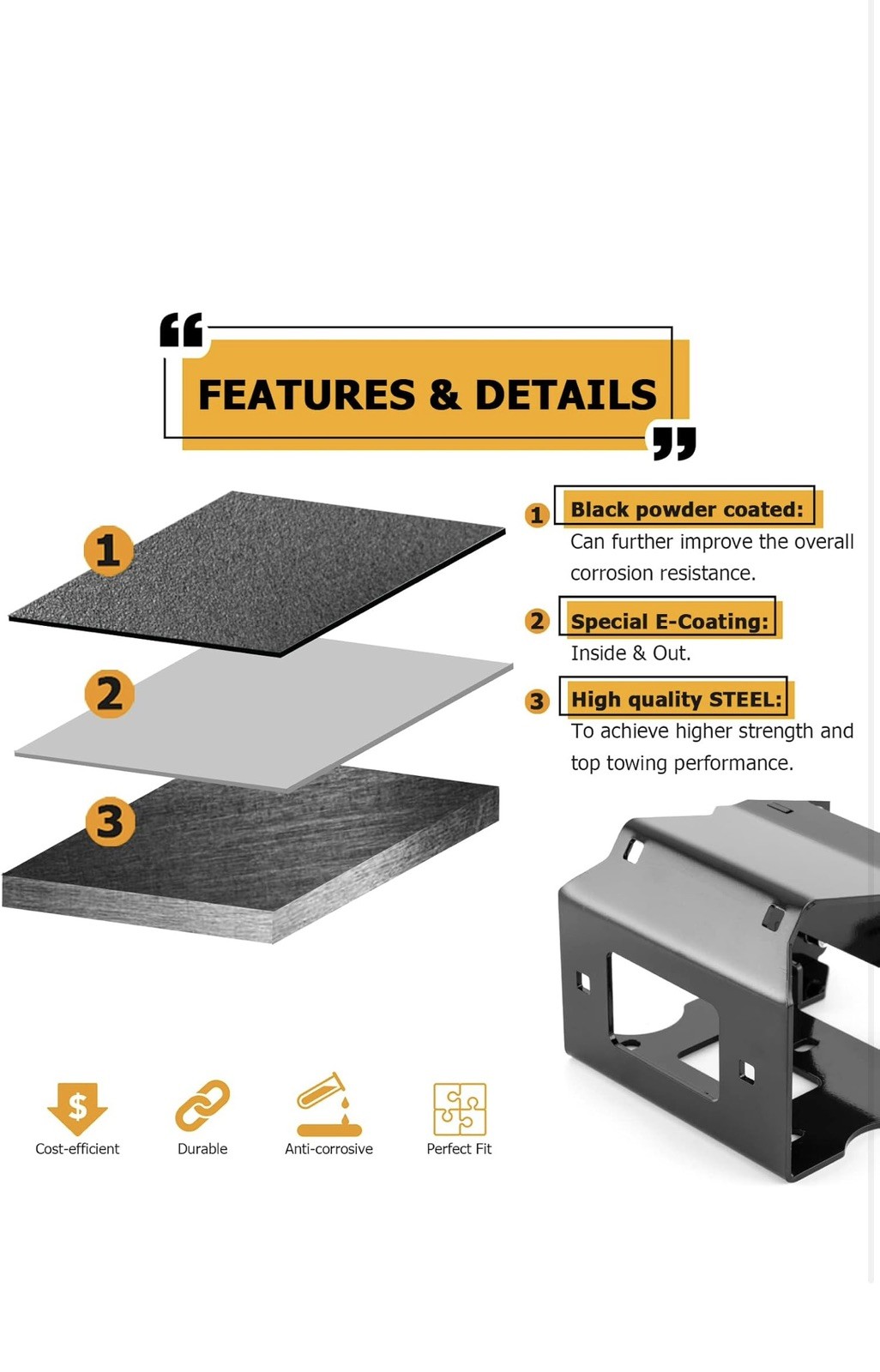 ATV Winch Mount - for Polaris Sportsman ATVs, ATV winches from 2000 lbs. to 