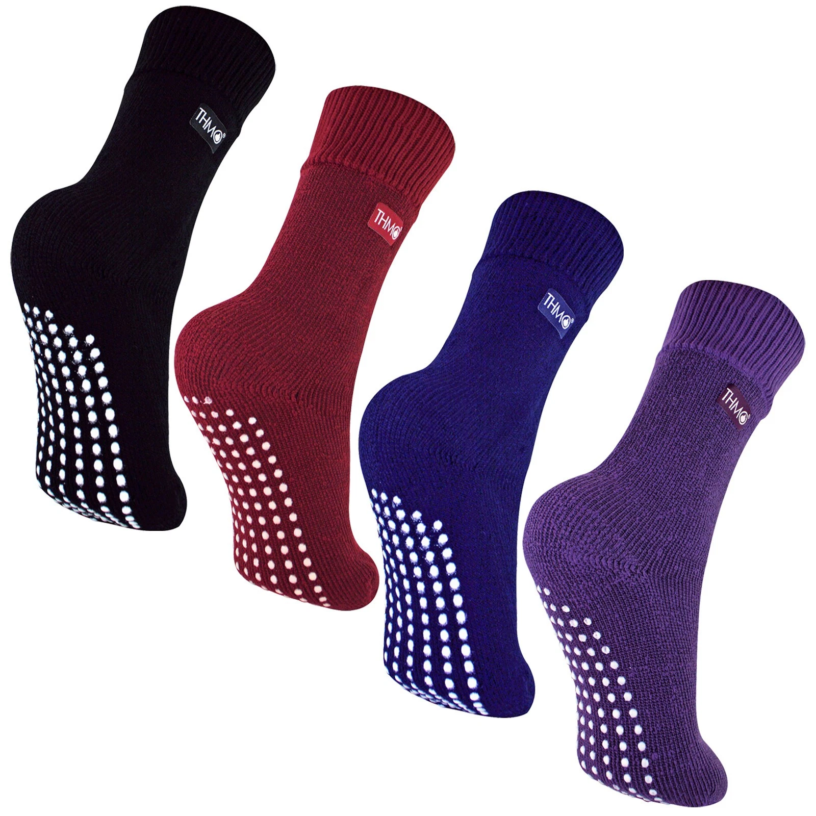 Kids Home Slipper Socks by THMO Fleece Lined Non Slip Socks With Grips