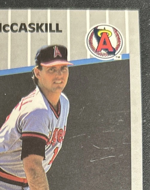 1989 Fleer Kirk McCaskill Baseball Card #483 Angels Pitcher Poor Scratched O/C - Image 3 of 4