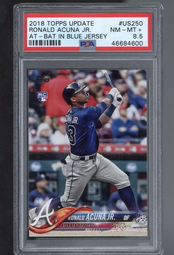 2018 Topps Update #US250 Ronald Acuna Jr. ROOKIE RC PSA 8.5