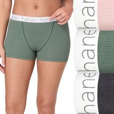 Size Small Hanes Underwear Ultimate 3 Pack Cotton Womens Boxer Briefs NEW