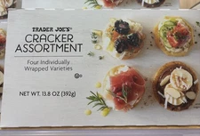 2 Packs Trader Joe's Cracker Assortment Four Varieties in One Box 13.8 oz Each