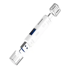 Plastic Type-C 5-in-1 OTG Card Reader Memory TF Card Reader OTG Adapter qq