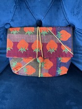VTG Original Gwen Jackson Strawberries envelope bag