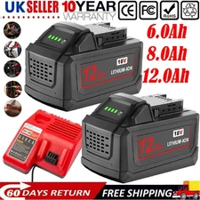 18V For Milwaukee for M18 Battery 12.0Ah 8.0Ah 48-11-1860 48-11-1850 / Charger