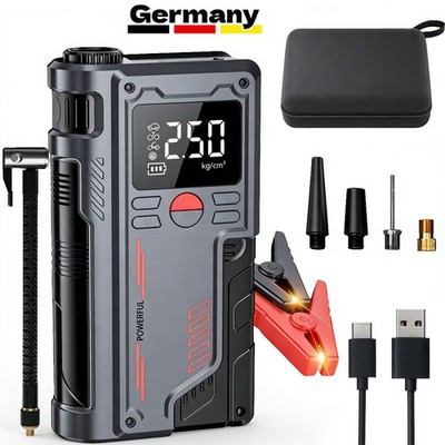 Auto Starthilfe 20000mAh Jump Starter Ladegerät Powerbank KFZ mit Luftkompressor