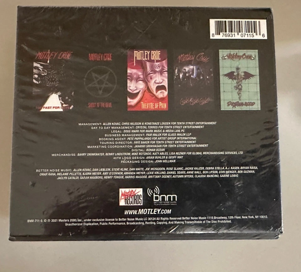 Motley Crue 2021 Record Store Day 5 Cassette Boxset 40th Anniversary - Tommy Lee - Image 2 of 4