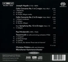 CELLO CONCERTOS & TRAUERMUSIK NEW CD