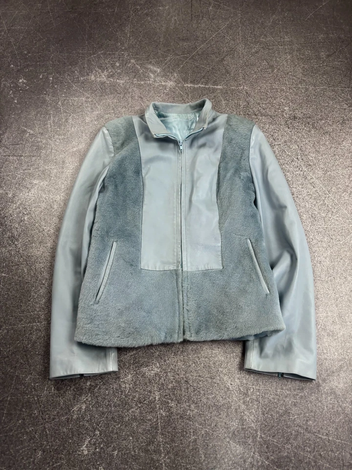 Chaqueta de piel/cuero vintage SEXY recortada estilo Junya Watanabe ambiente japonés Foto 4 de 4