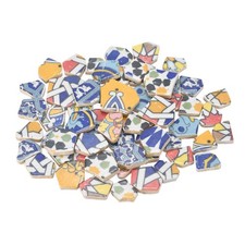 Irregular Ceramic Mosaic Tiles 300g/0.7lb Broken Tiles Multicolor