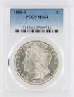 1880-S Morgan Silver Dollar PCGS MS64 S$1 San Francisco Minted No Reserve