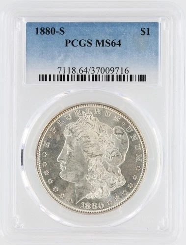 1880-S Morgan Silver Dollar PCGS MS64 S$1 San Francisco Minted No Reserve