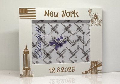 New York Bilderrahmen mit Gravur personalisiert jedes Jahr