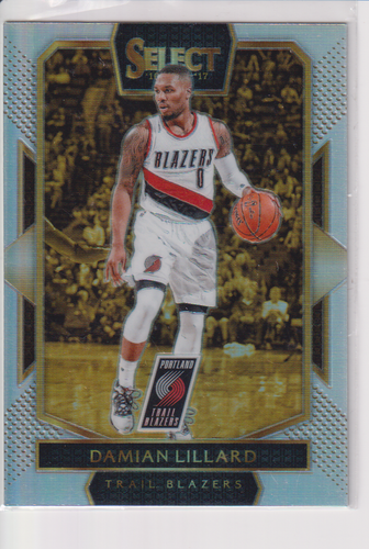 2016-17 Panini Select Damian Lillard #51 Silver Prizm Trailblazers