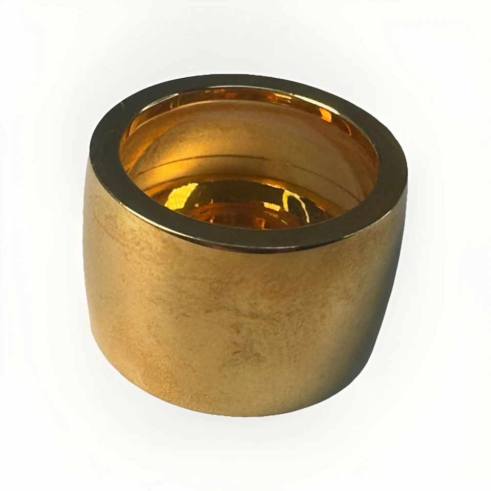 Difícil de Encontrar Anillo Icónico Firmado por Rebecca Tono Dorado 1" Grueso Hecho en Italia Talla 5 1/2 Foto 3 de 4