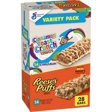 Cinnamon Toast Crunch and  Cereal Treat Bars Variety Pack, Snack Bars, 28 Ct, 23
