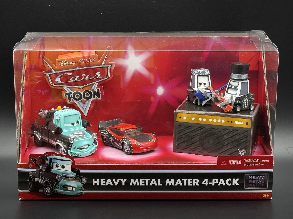 Disney Pixar Cars Toon Heavy Metal Mater 4-pack Lightning McQueen