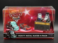 Disney Pixar Cars Toon Heavy Metal Mater 4-pack Lightning McQueen Rocky Eddie