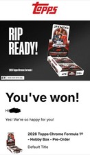 2026 Topps Chrome Formula 1 Hobby Box-  PRE ORDER CONFIRMED