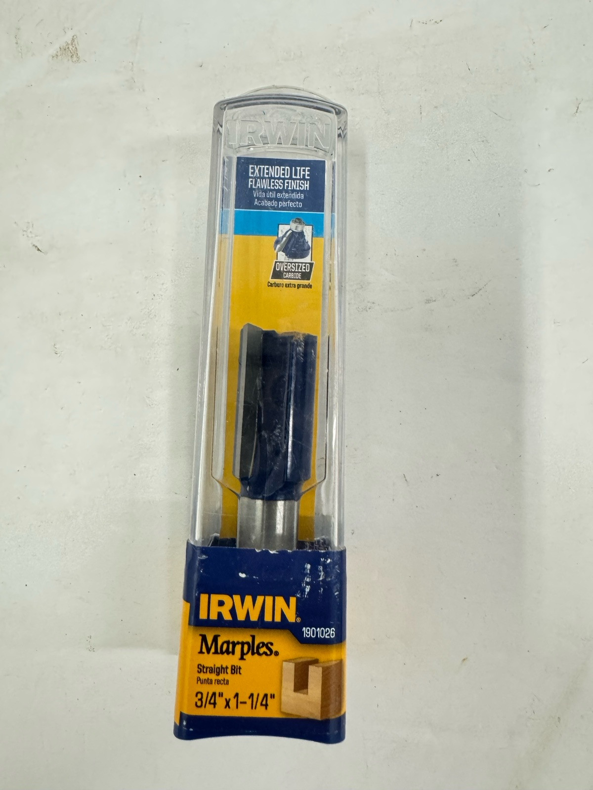 Irwin Marples 1901026B Straight Router Bit ' 3/4' x 1-1/4' ' New in Pac