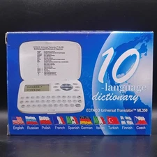 ECTACO Universal Translator ML350 10 Language Dictionary - Tested Very Good