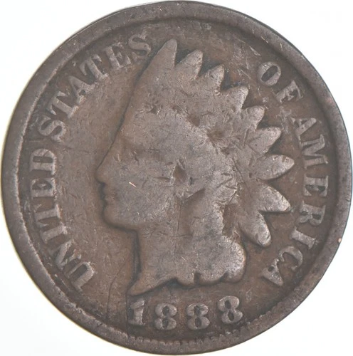 1888 Indian Head Cent AC Average Circ *3566