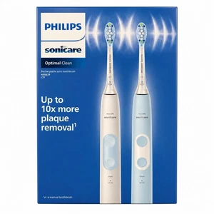 Philips Sonicare Optimal Clean HX6829/70 Electric Toothbrush, Wht/Lt. Blue -New!