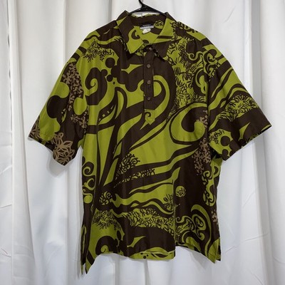 Vintage Manuhealii Hawaiian Aloha Shirt White Tag Button Up Pullover Mens 2XL