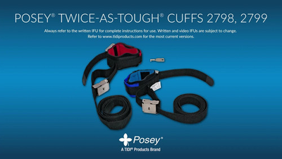 #ad TIDI Posey Twice As Tough Ankle Cuffs Double Lock Blue 2798 1 Pair $44.99