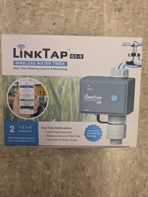 LinkTap G1S Wireless Water Timer & Gateway - Smart Sprinkler Timer with App, ...