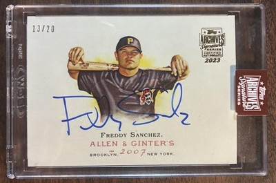 2023 Topps Archives Freddy Sanchez Signature Series Allen and Ginter /20