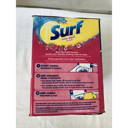SURF Aloha Splash Powder Laundry Detergent, 40 Loads, 3 Lb 4oz Box New Sealed - Picture 3 of 7
