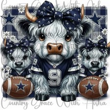 Sublimation Print Cowboys Cow Football Ready To Press Paper Ink Heat Transfer