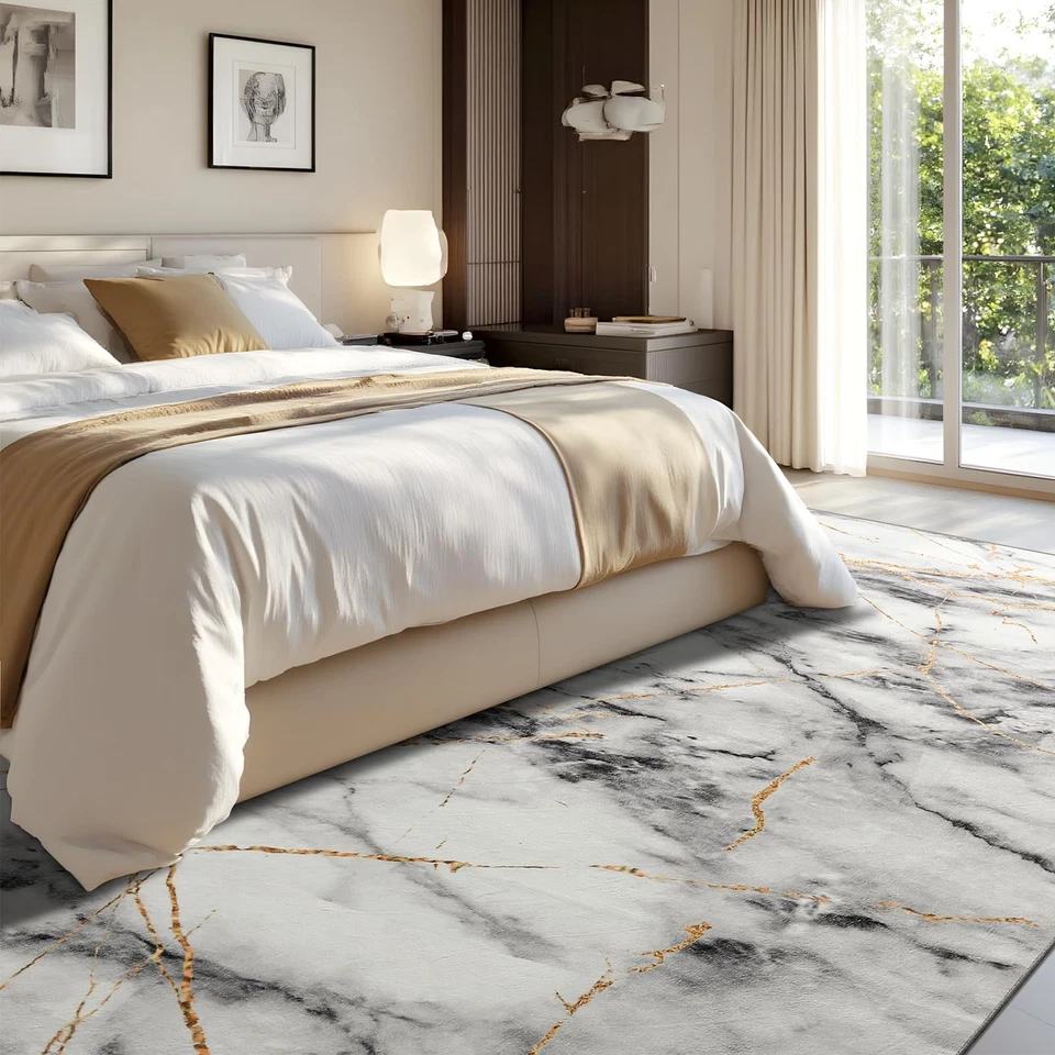 Alfombra 8x10 Alfombra para Salón Alfombra Lavable Abstracta con Respaldo Antideslizante... Foto 4 de 4