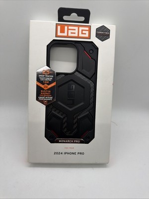 URBAN ARMOR UAG Monarch Pro Case Apple iPhone 16 PRO Carbon Fiber Black/Red NEW!