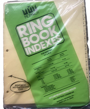 New Monarch Ring Book Indexes 11 x 8 1/2 Manila Mylar Reinforced Edge
