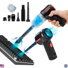 Cordless Air Duster & Vacuum Cleaner for Keyboard & Electronics - Powerful &
