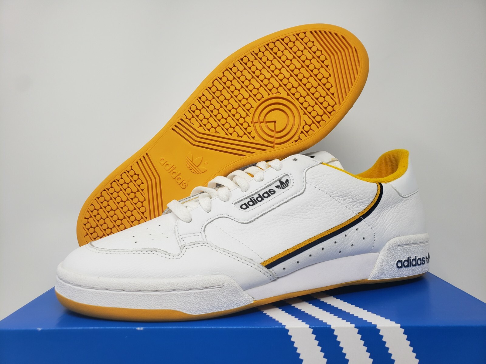 adidas continental 80 white yellow black