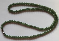 Certified Natural JADE Grade A Icy Green Jadeite Small Beads Necklace 265
