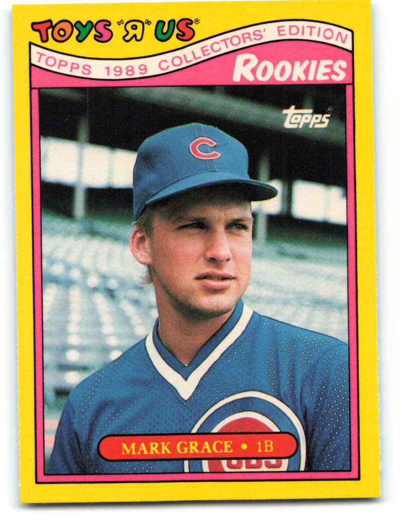 1989 Topps Toys R Us Rookies #12 Mark Grace Chicago Cubs Baseball Card Rookie RC