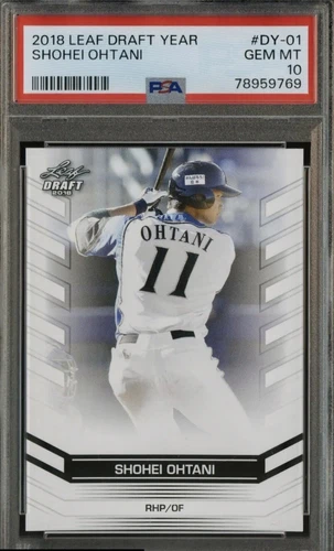 2018 Leaf Draft Year #DY-01 Shohei Ohtani MLB Angels Rookie RC PSA 10 GEM MINT