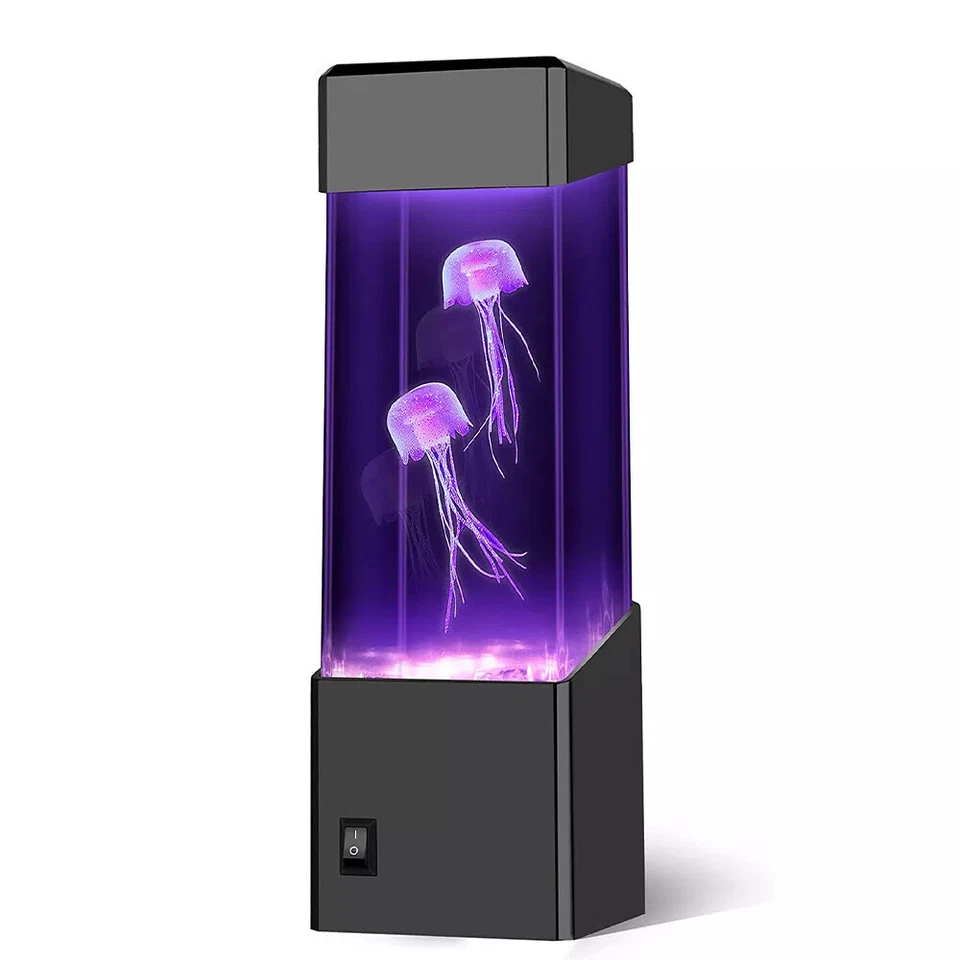 Lámpara de medusas alimentada por USB habitación oficina escritorio decoración estado de ánimo luz nocturna Foto 2 de 4