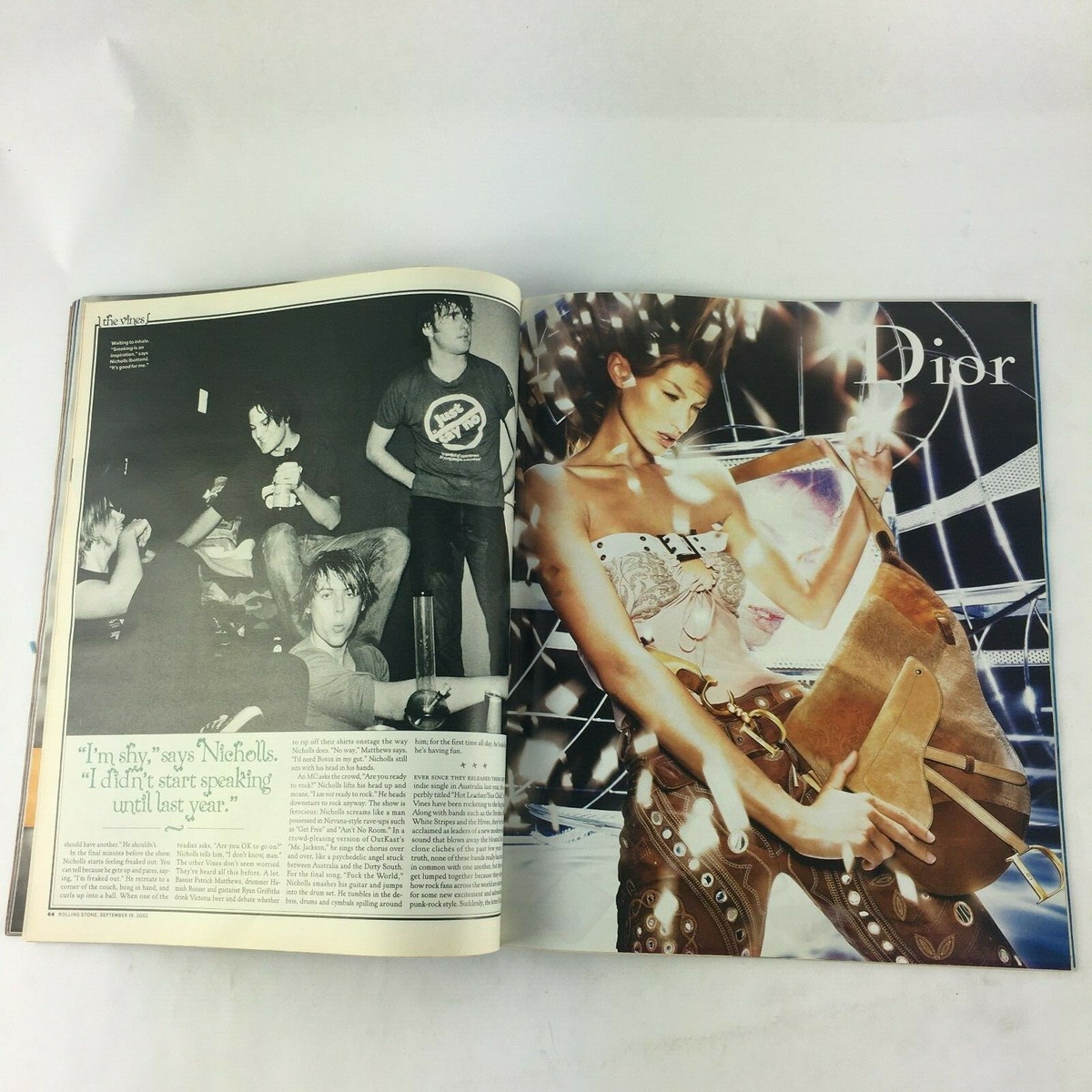 September 2002 Rolling Stone Magazine Meet the Vines Rock is Back