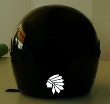 INDIAN CHIEF REFLECTIVE MOTORCYCLE HELMET DECAL..2 FOR 1 PRICE 